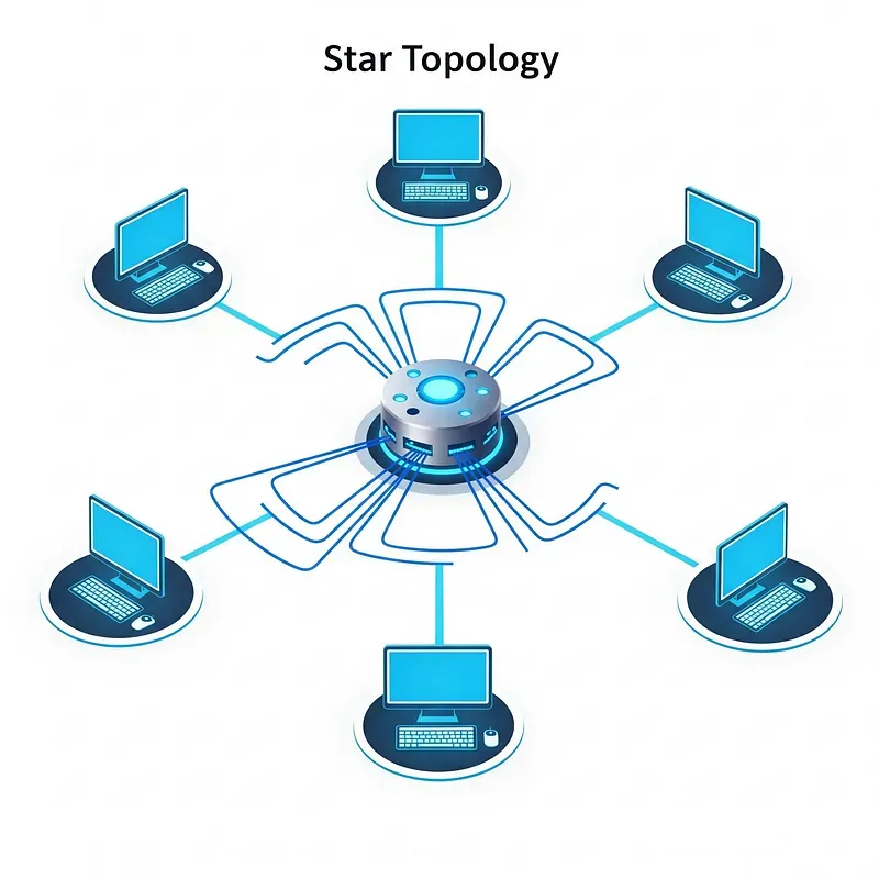 Yıldız (Star) topolojisi